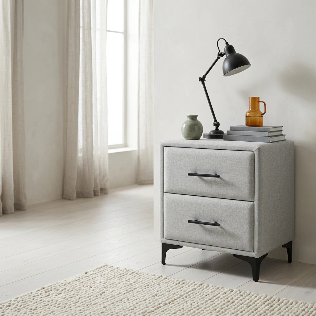 שידת צד מבד בז' 2